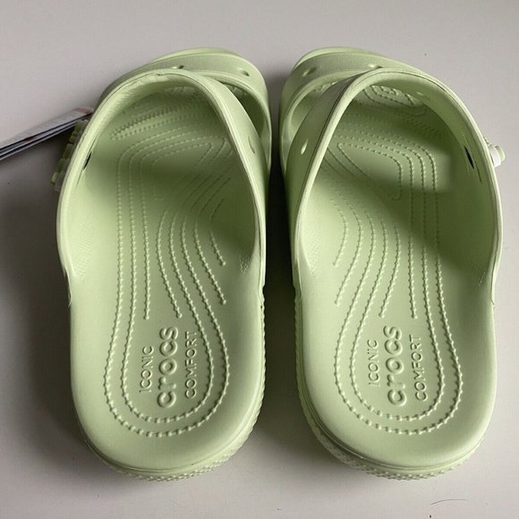 Mens Crocs Classic Double Strap Relaxed Fit Slide Sandals Green 206761-335
